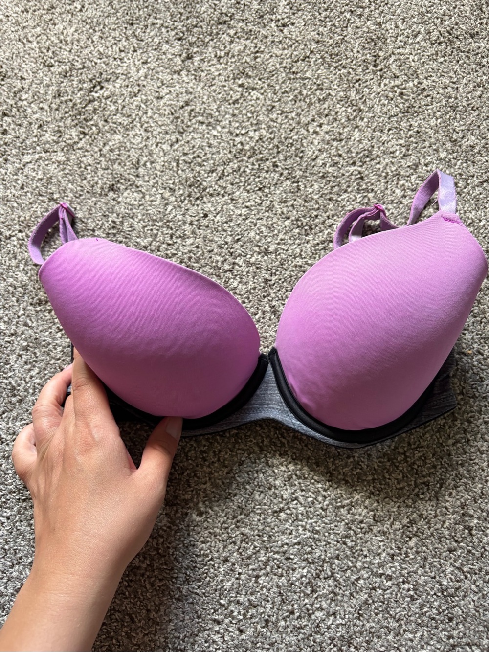 PINK Victoria's Secret Molded Lightly Padded Bra - Lavender Pink 36C